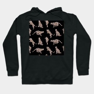 Blush and Gold Leopard Silhouettes Hoodie